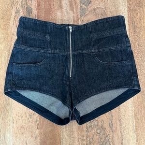 Isabel Marant Spring 2017 Collection High Waisted Black Shorts FR40/US8